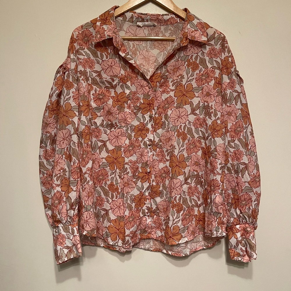 Amalie Floral Print Button Up
